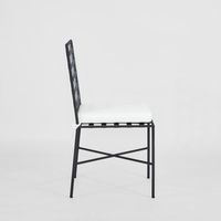 Sheffield Dining Chair Outdoor with White Cushion