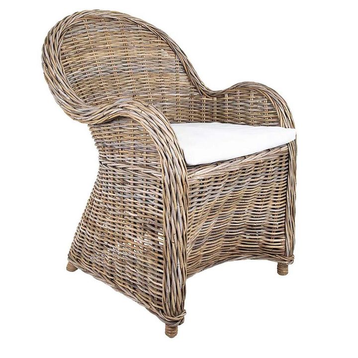 Long Island Wicker ArmChair with Cushion - Outdoor Under-Cover