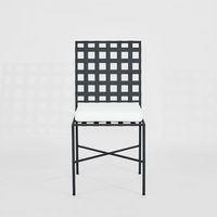 Sheffield Dining Chair Outdoor with White Cushion