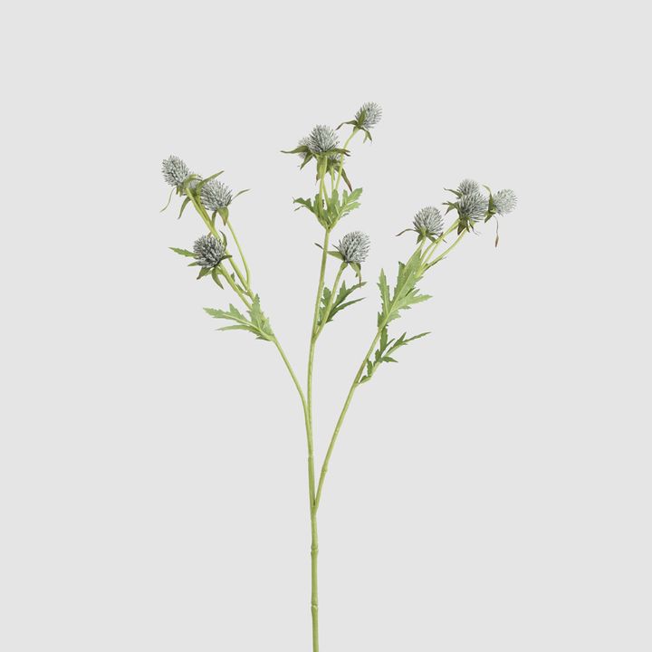 Thistle Spray 73cm Grey Blue