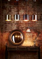 Portofino Ceiling Pendant Medium Matte Black and Copper