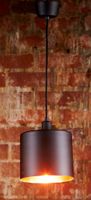 Portofino Ceiling Pendant Medium Matte Black and Copper