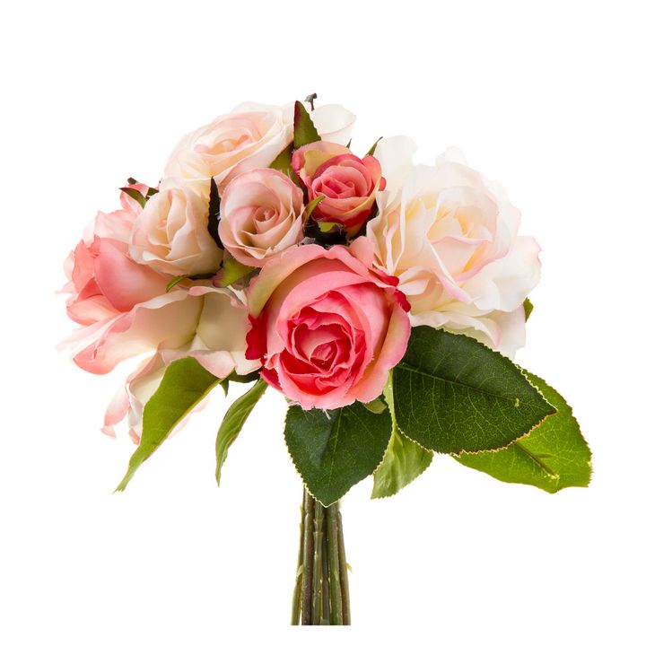 Rose Mix Bouquet 23cm Light Pink