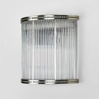 Verre Half Round Wall Light Silver