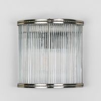 Verre Half Round Wall Light Silver