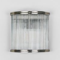 Verre Half Round Wall Light Silver