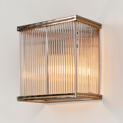 Verre Rectangular Wall Light Silver