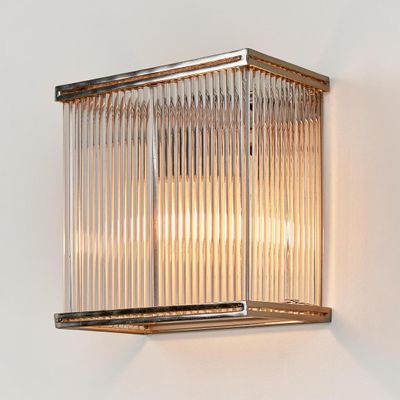 Verre Rectangular Wall Light Silver