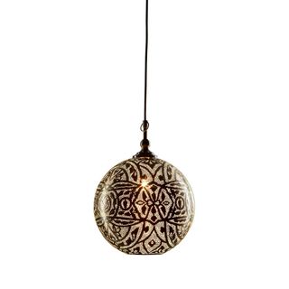 Moroccan Ball Ceiling Pendant Small Silver