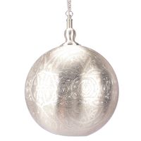 Moroccan Ball Ceiling Pendant Small Silver