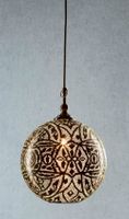 Moroccan Ball Ceiling Pendant Small Silver