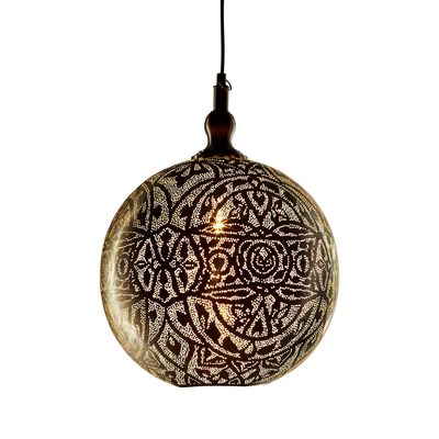 Moroccan Ball Ceiling Pendant Medium Silver