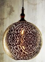 Moroccan Ball Ceiling Pendant Medium Silver