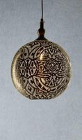 Moroccan Ball Ceiling Pendant Medium Silver