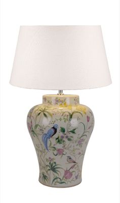 Raffles Bird Ceramic Table Lamp Base White