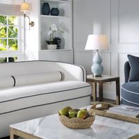 Terrigal Ceramic Pale Blue Table Lamp & Shade