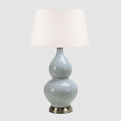 Terrigal Ceramic Pale Blue Table Lamp & Shade