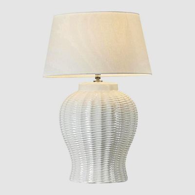 Drawbridge Ceramic Table Lamp Base White- Base Only