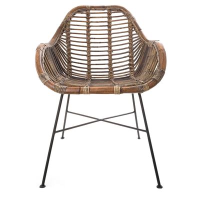 Rattan Chair Iron Natural