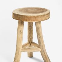 Cancun Wooden Stool - Outdoor Under-Cover