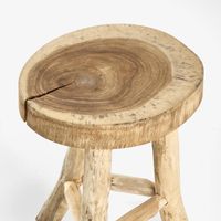 Cancun Wooden Stool - Outdoor Under-Cover