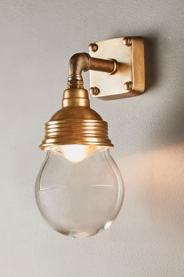 Dover Outdoor Wall Light Antique Brass