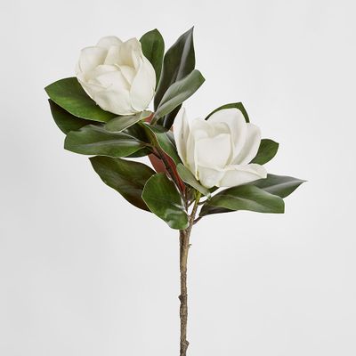 Magnolia Large 2 Heads 85cm White