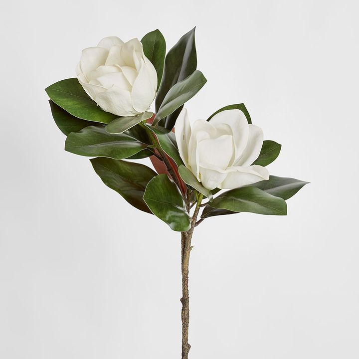 Magnolia Large 2 Heads 85cm White