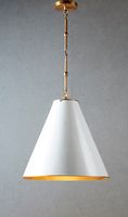 Monte Carlo Ceiling Pendant Large White and Brass