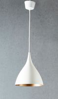 MacMillan Ceiling Pendant Small Round White and Brass