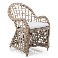 Mauritius Wicker Arm Chair with Cushion