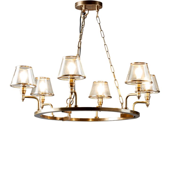 Sienna Chandelier Antique Brass