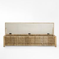 Cancun Wicker Bench Natural - Outdoor Under-Cover