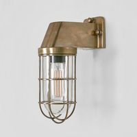 Royal London Outdoor Wall Light Antique Brass