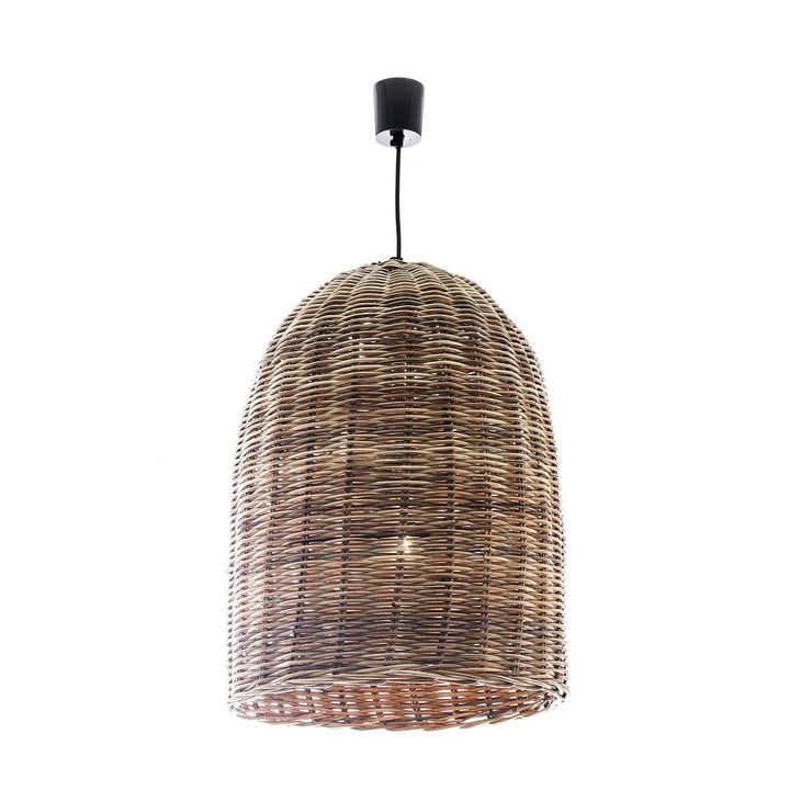 Rattan Bell Ceiling Pendant Large Natural