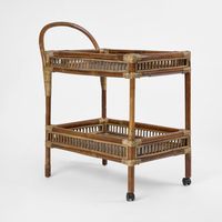 Rattan Bar Trolley