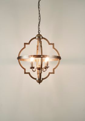 Hyatt Ceiling Pendant Medium Rust Brown and Silver Black