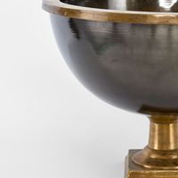 Round Footed  Ice Bucket Antique Brass