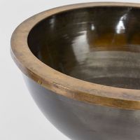 Round Footed  Ice Bucket Antique Brass