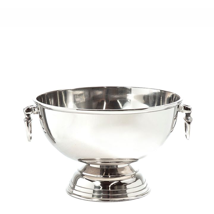 Round Footed Ice Bucket Nickel