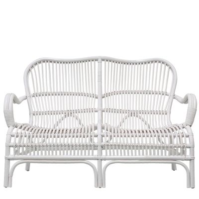 Seville Rattan Two Seater White -Outdoor Undercover