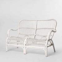 Seville Rattan Two Seater White -Outdoor Undercover