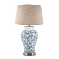 Aviary Ceramic Table Lamp Base Blue and White