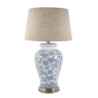 Aviary Ceramic Table Lamp Base Blue and White- Base Only