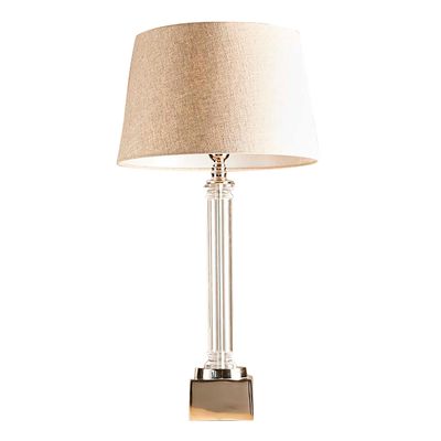 Rockpool Pillar Table Lamp Base Nickel