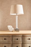 Rockpool Pillar Table Lamp Base Nickel