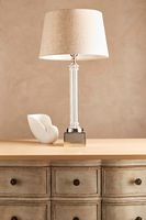 Rockpool Pillar Table Lamp Base Nickel