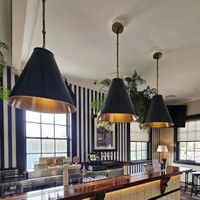 Monte Carlo Ceiling Pendant Large Black and Brass