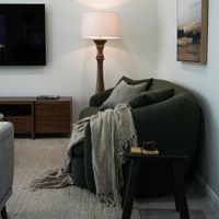 Small timber vintage side table/Bench Black