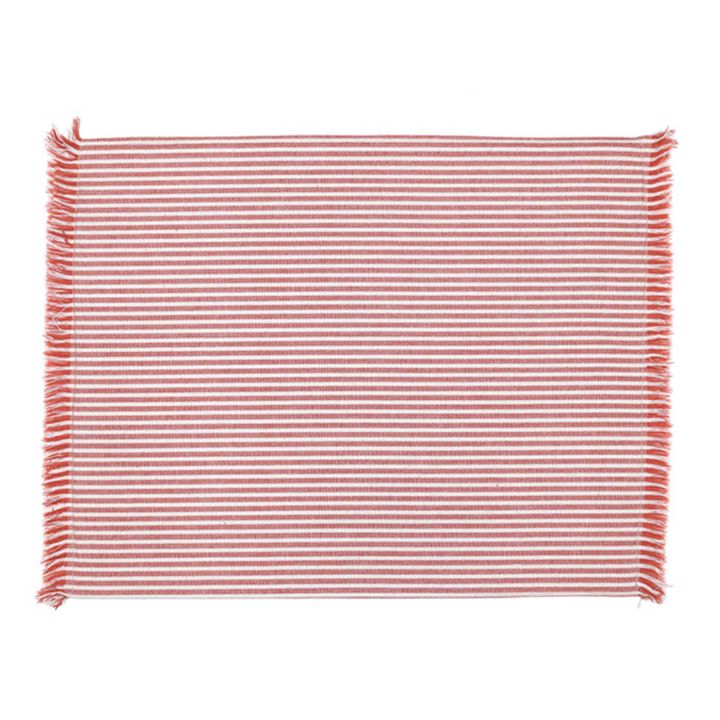 Abby Stripe Placemat 2 side Set of 4 Terracotta